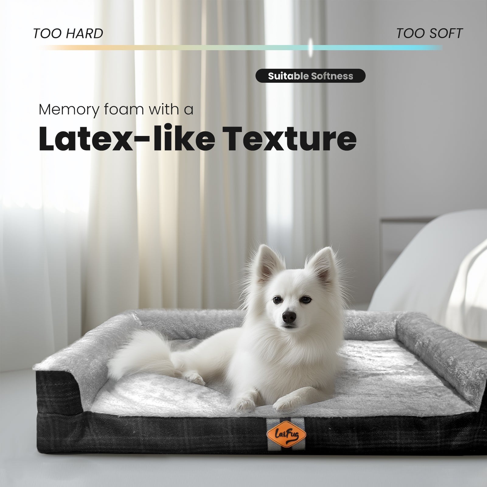 Laifug 326 Orthopedic Three-Sided Dog Bed – Soft & Waterproof