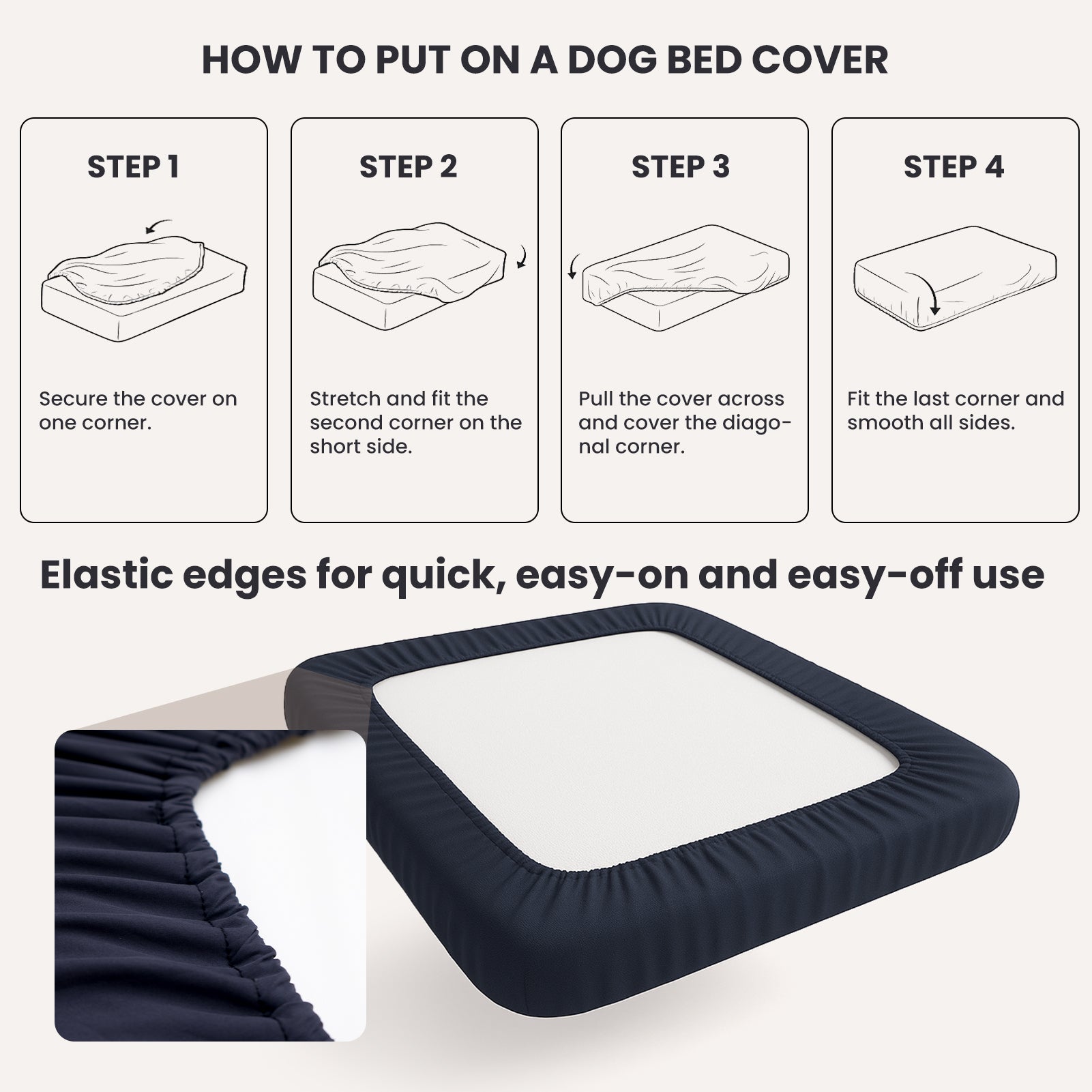 LaiFug Large pet/Dog Bed Cover