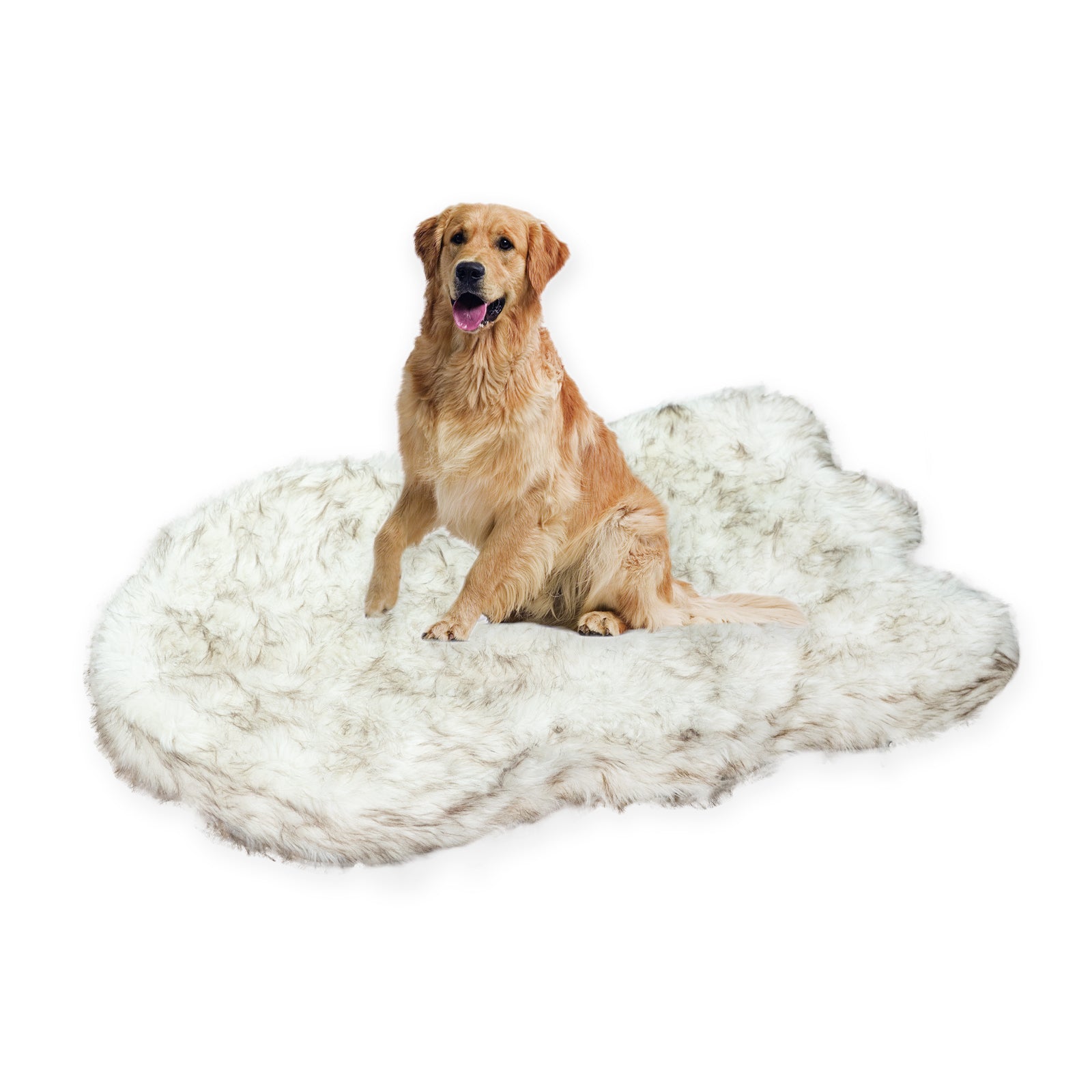 LaiFug 360 Memory Foam Dog Bed – Jumbo Faux Fur Pet Lounger