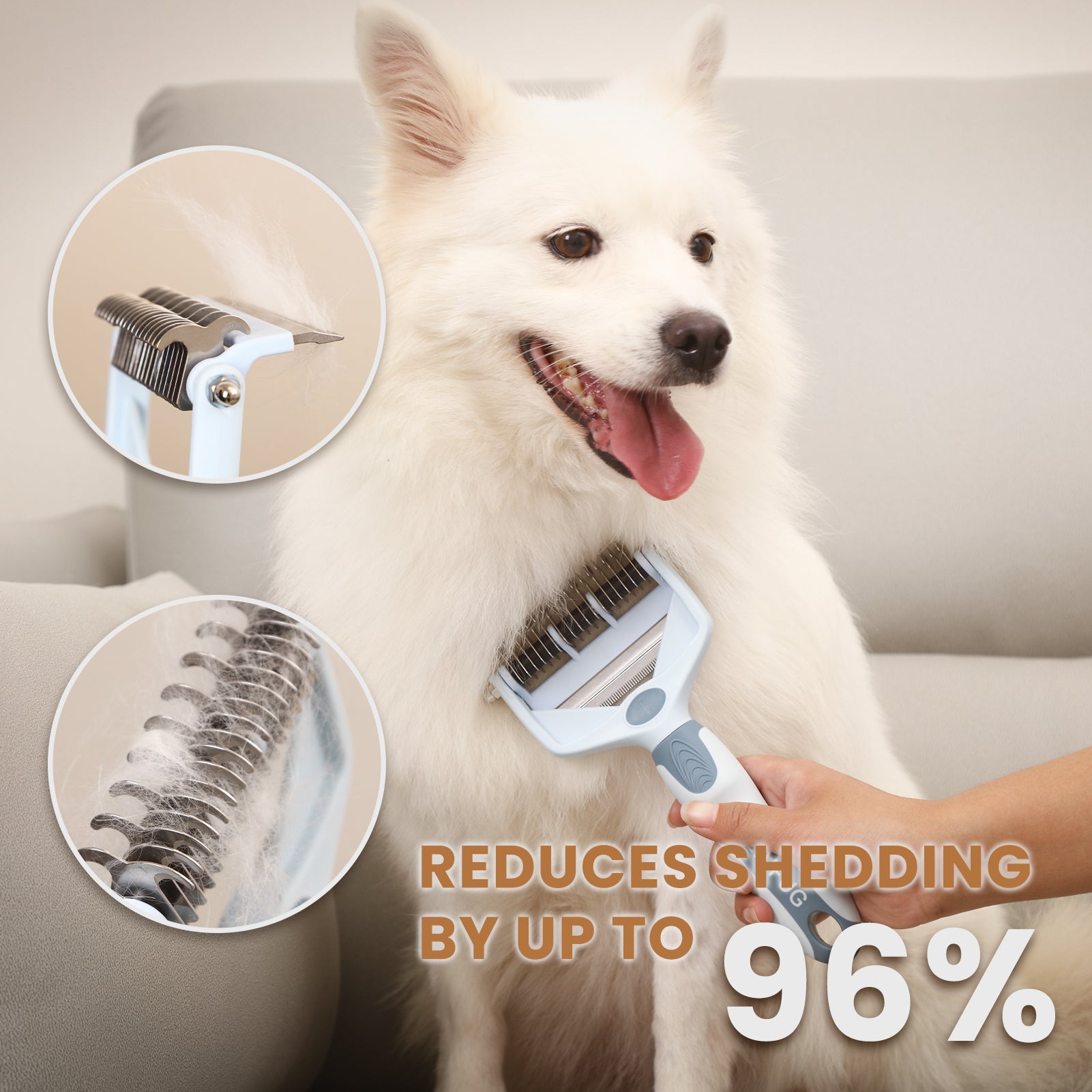 Laifug 2 - in - 1 Dog Knotting and Dehairing Comb, Double - sided Head Design - LaiFug