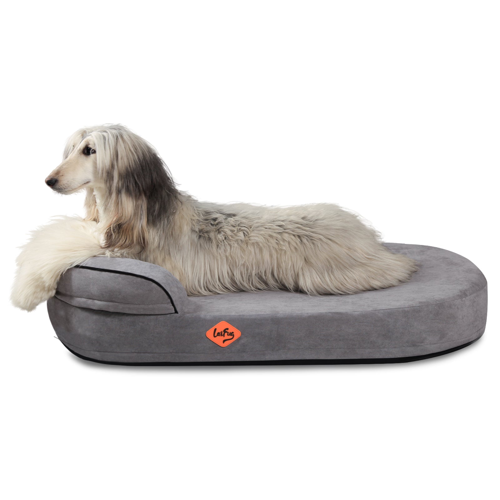LaiFug 428 Large Orthopedic Premium Memory Foam Oval Dog Bed