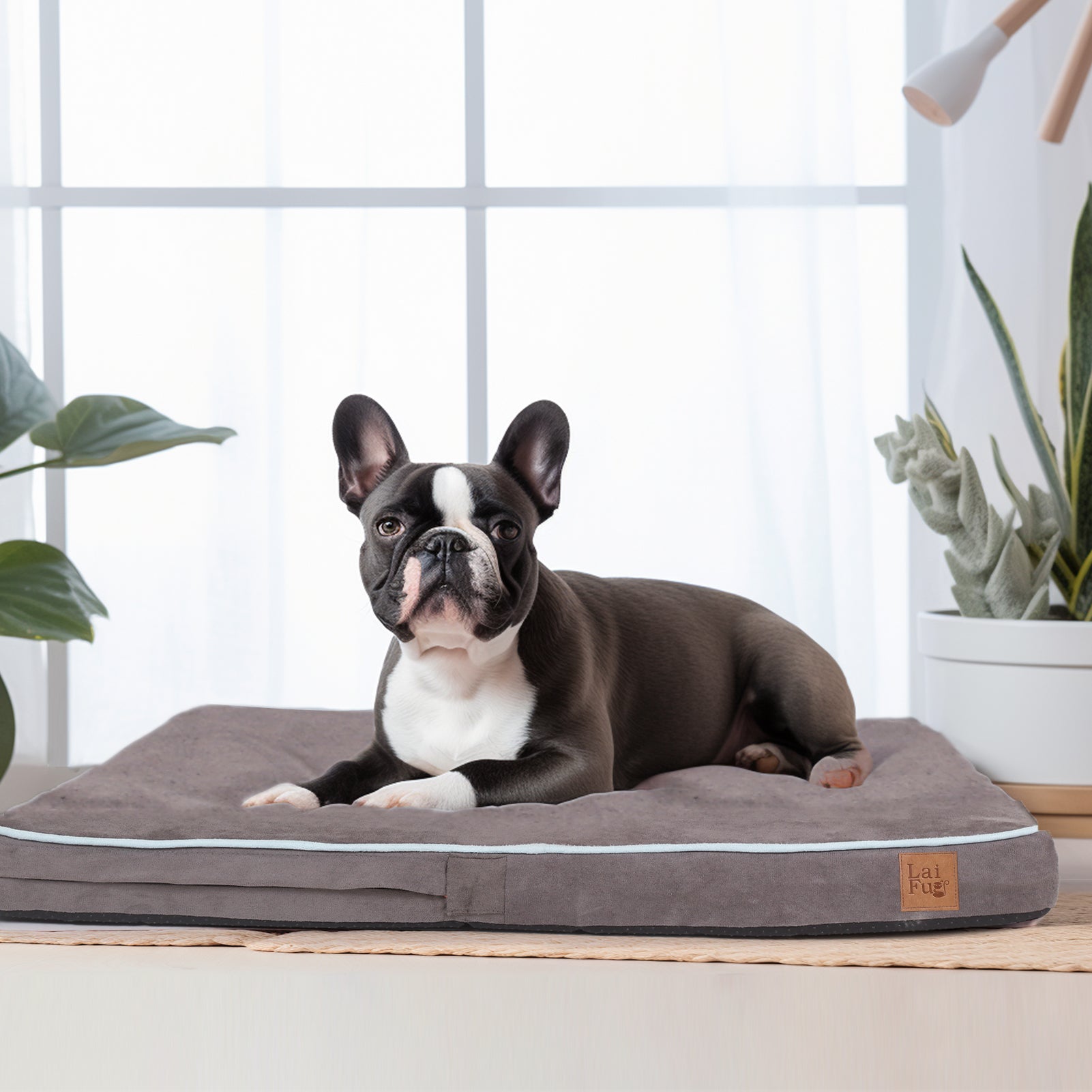 LaiFug 318 Flat Orthopedic Memory Foam Dog Bed
