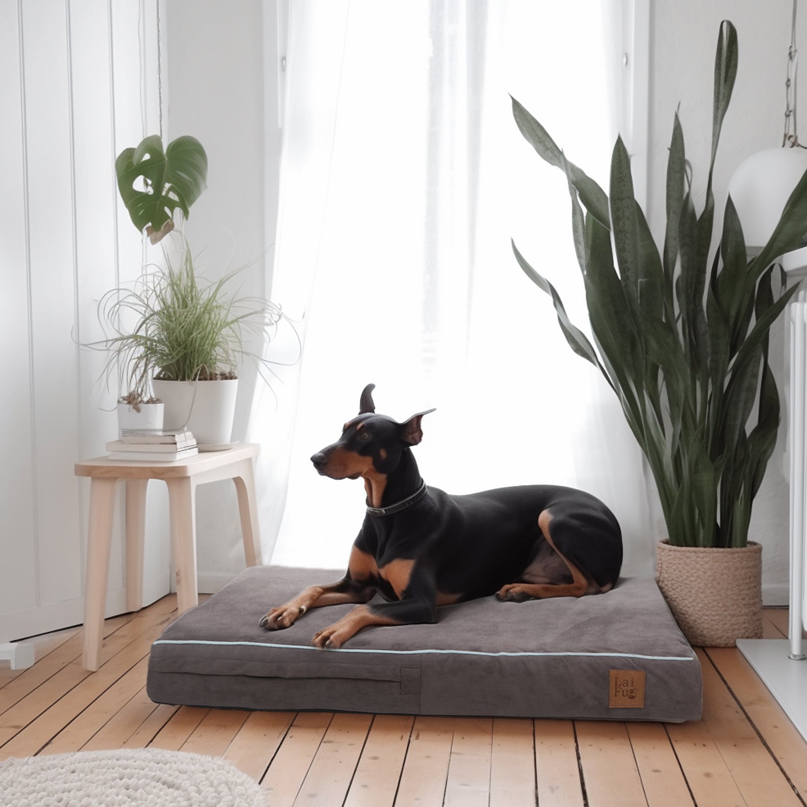 LaiFug 318 Flat Orthopedic Memory Foam Dog Bed