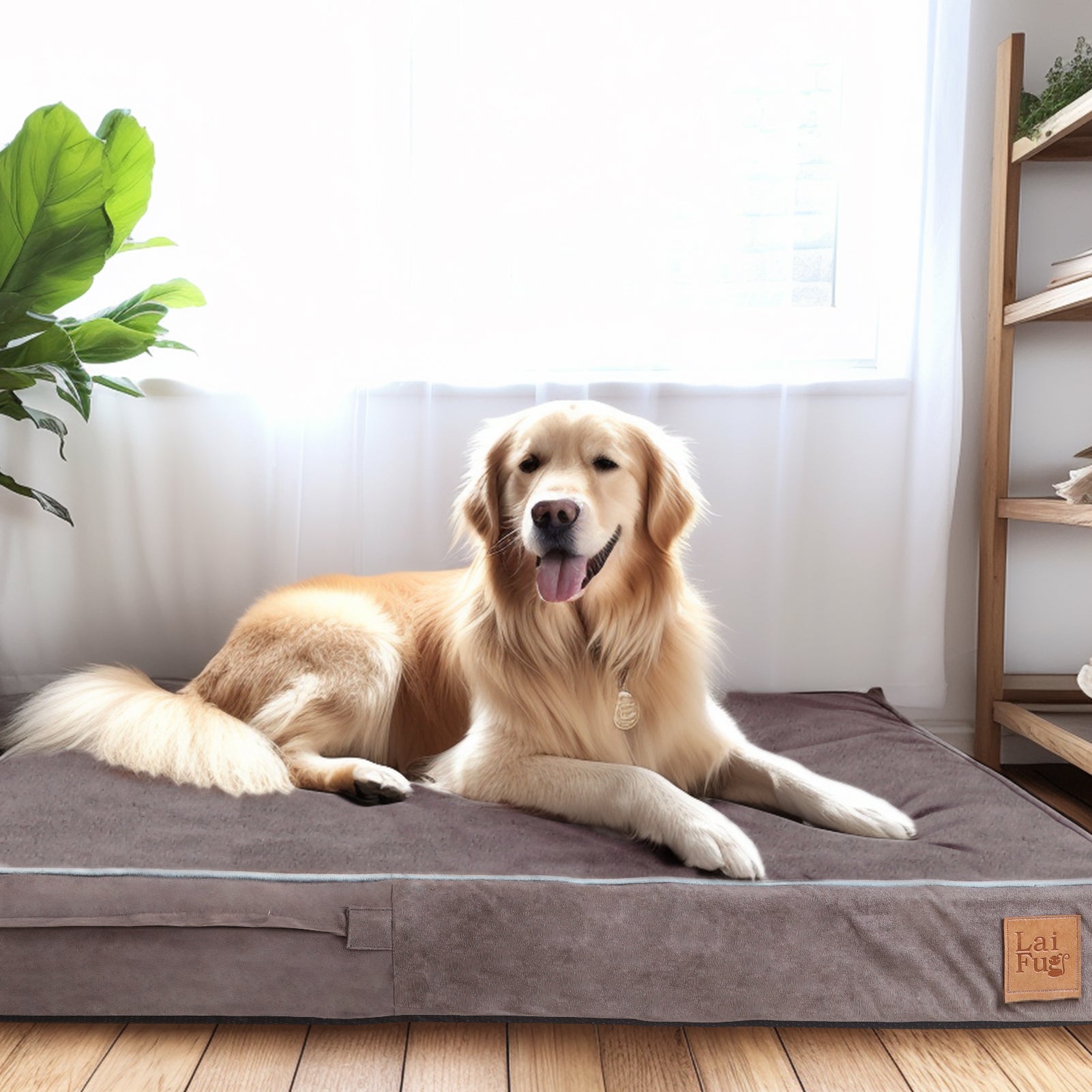 LaiFug 318 Flat Orthopedic Memory Foam Dog Bed
