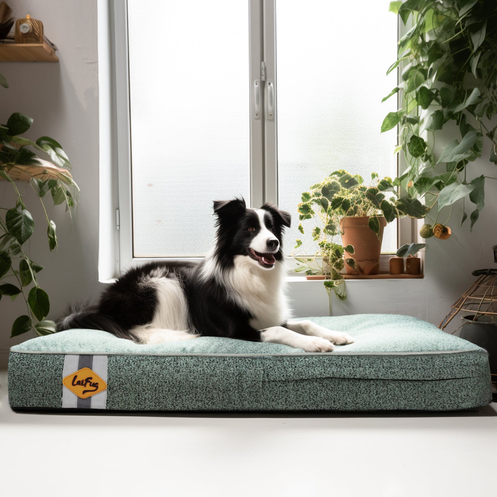 LaiFug 318 Flat Orthopedic Memory Foam Dog Bed