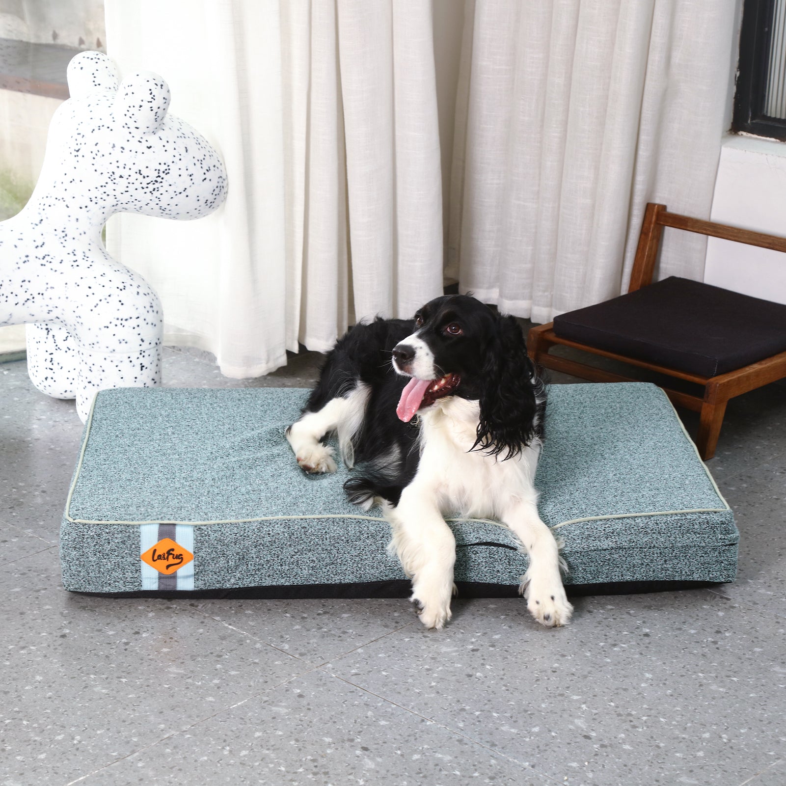 LaiFug 318 Flat Orthopedic Memory Foam Dog Bed