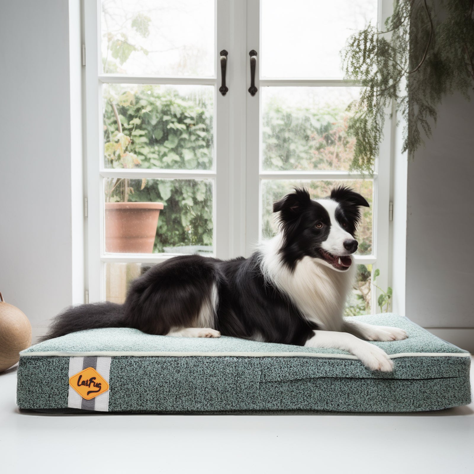 LaiFug 318 Flat Orthopedic Memory Foam Dog Bed