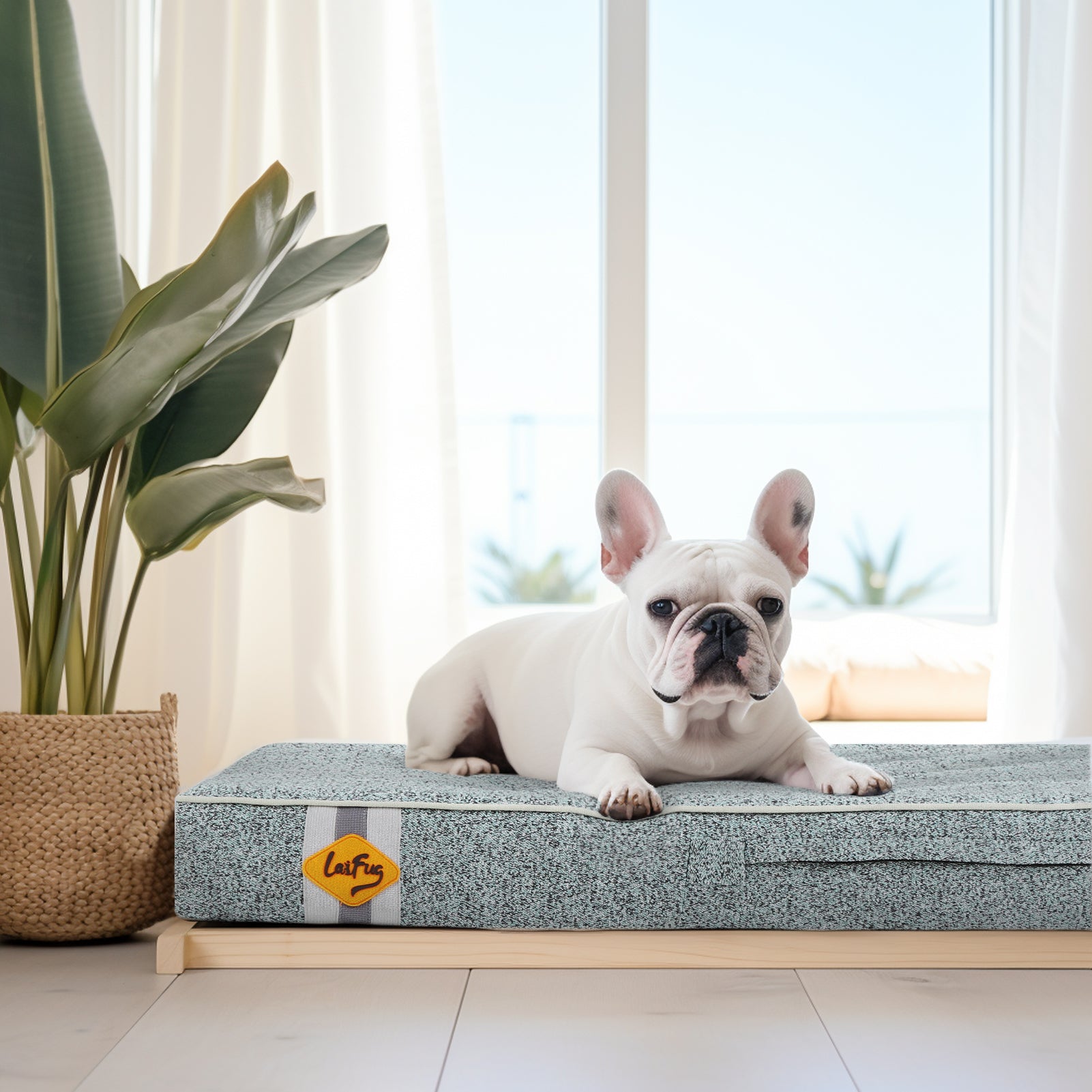 LaiFug 318 Flat Orthopedic Memory Foam Dog Bed