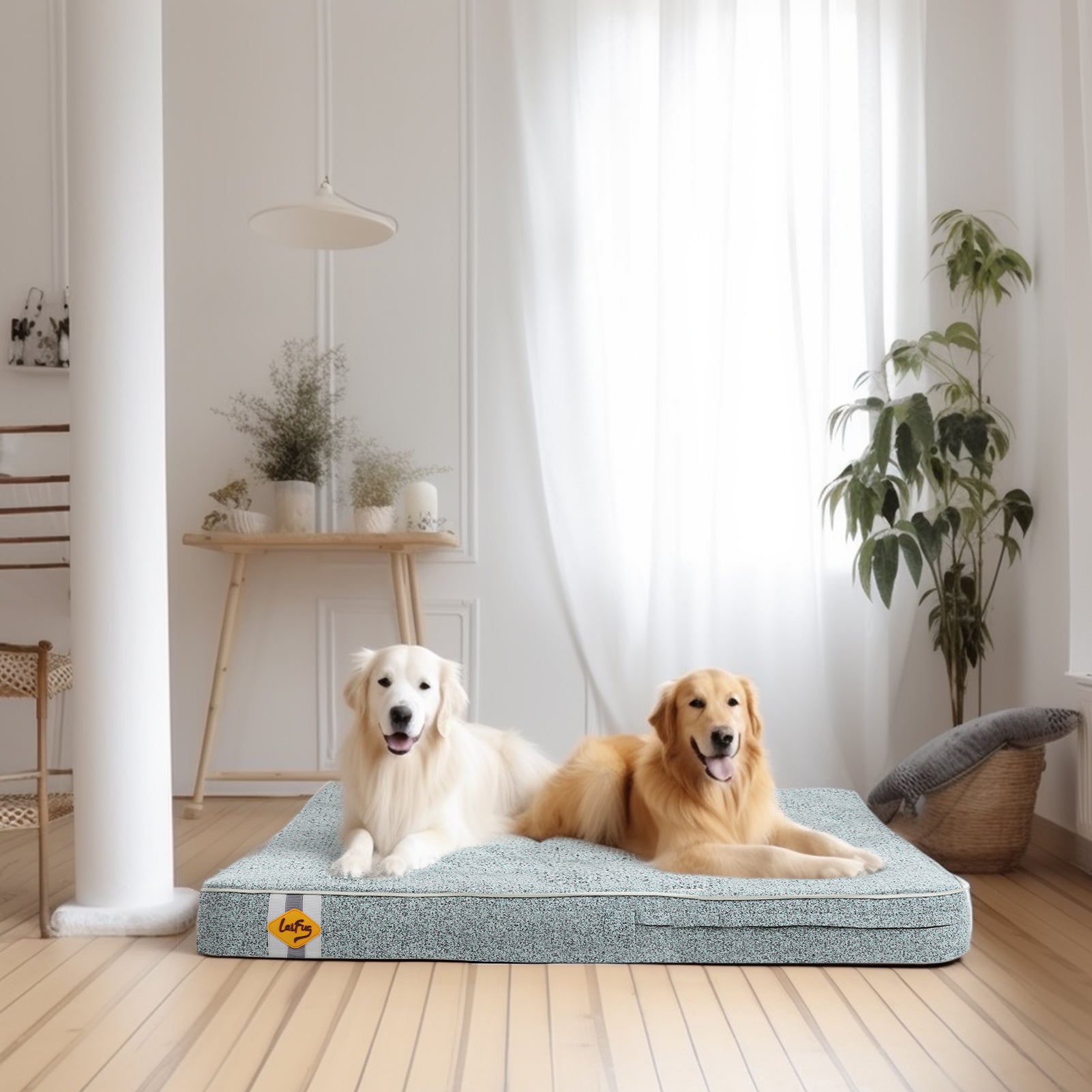 LaiFug 318 Flat Orthopedic Memory Foam Dog Bed