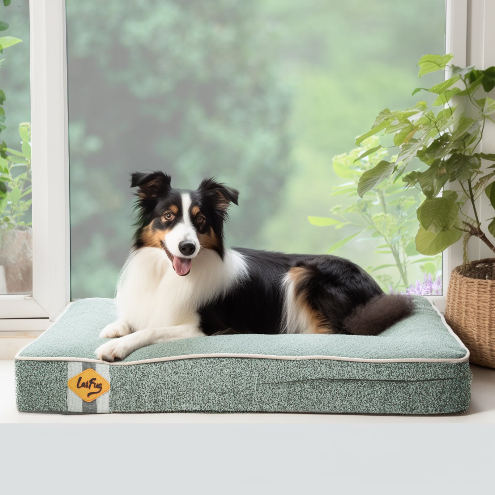 LaiFug 318 Flat Orthopedic Memory Foam Dog Bed