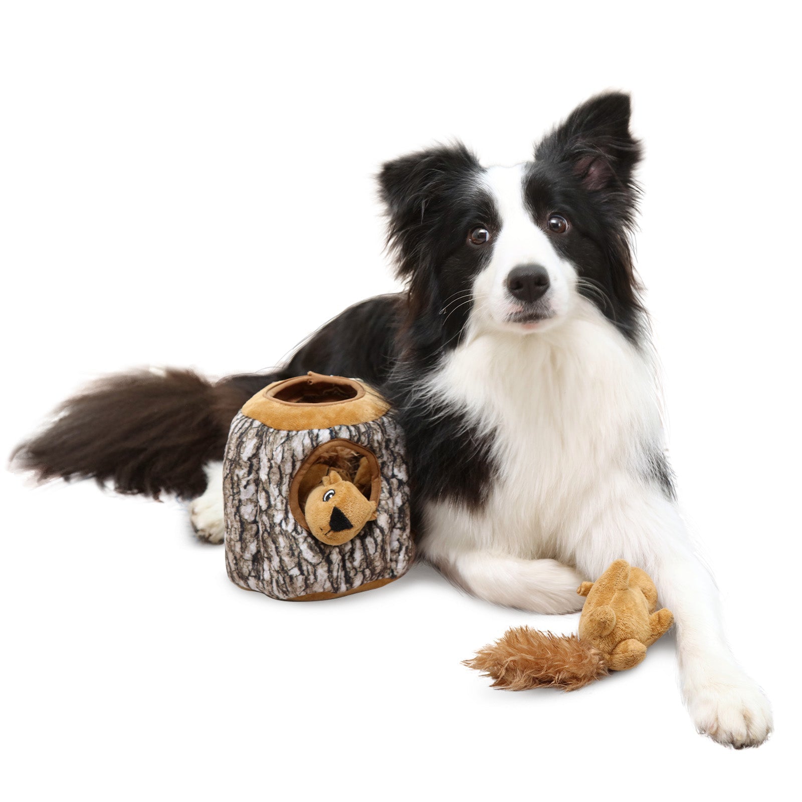 LaiFug Hidden Squirrel Plush Dog Toy – Interactive Hide and Seek Puzzle
