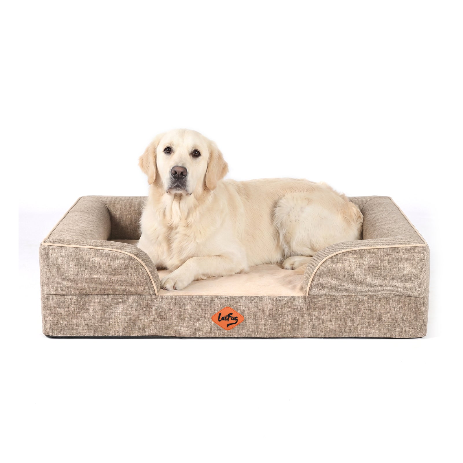 LaiFug Orthopedic Memory Foam Dog Sofa – Premium Bolster Bed
