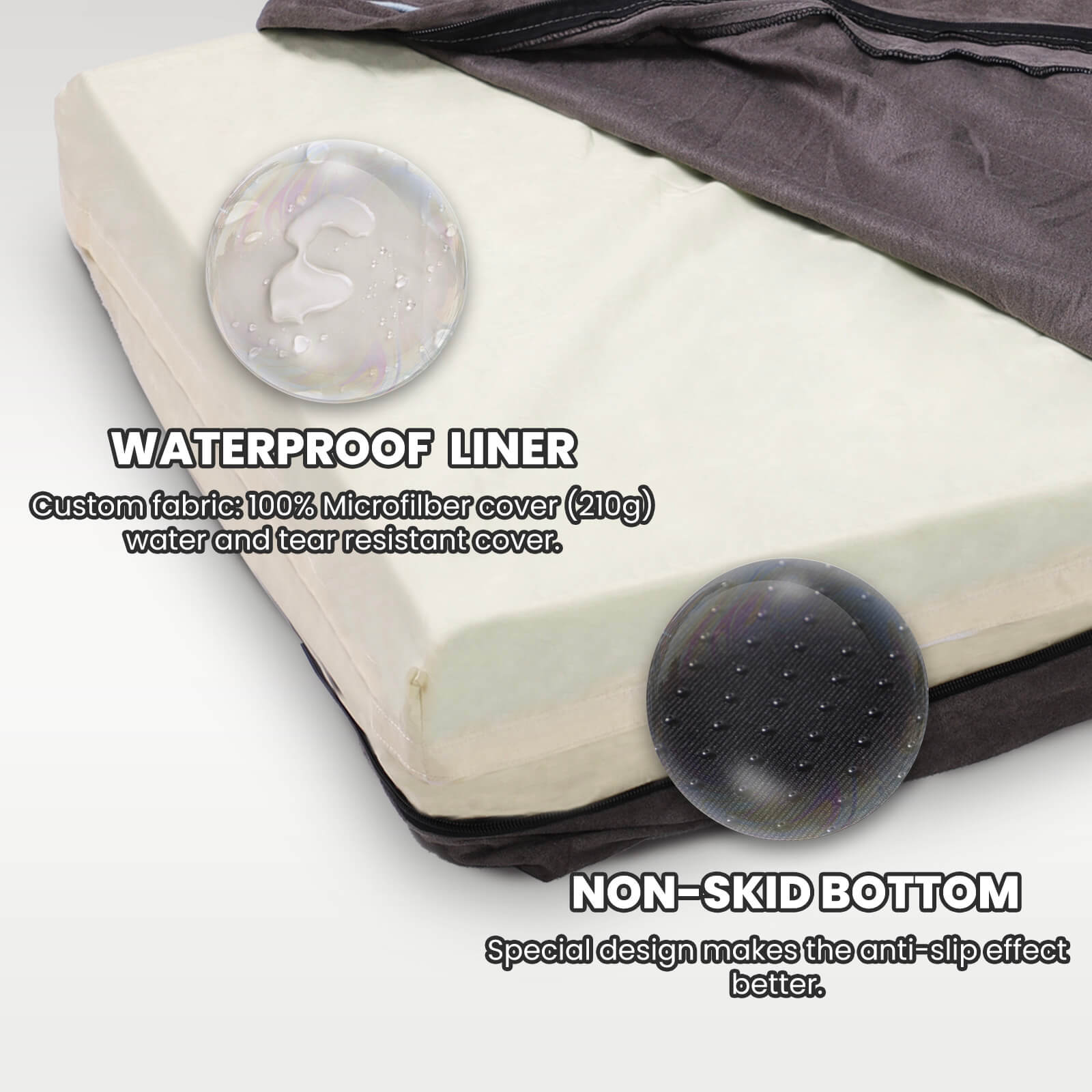 LaiFug 318 Flat Orthopedic Memory Foam Dog Bed