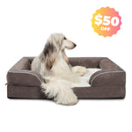 LaiFug Orthopedic Memory Foam Dog Sofa – Premium Bolster Bed