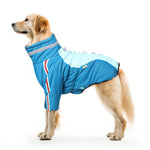LaiFug Gray Red & Gray Blue Stand Collar Two Legs Dog Winter Coat