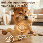 Laifug Strong Bull Squeaky Dog Toy | Durable Non-Toxic Fiber | Teeth Cleaning Chew Toy | Interactive Squeaky Design | Indoor Outdoor Play