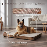 Laifug 422 Orthopedic Dog Bed with Bolster Support (Single & Double Pillow Options)