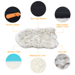 LaiFug 360  Memory Foam Dog Bed – Jumbo Faux Fur Pet Lounger