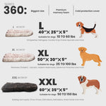 LaiFug 360  Memory Foam Dog Bed – Jumbo Faux Fur Pet Lounger