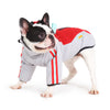LaiFug Gray Red & Gray Blue Stand Collar Two Legs Dog Winter Coat
