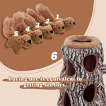 LaiFug Hidden Squirrel Plush Dog Toy – Interactive Hide and Seek Puzzle