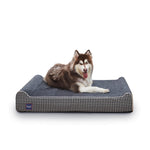 LaiFug 422 Jumbo Orthopedic Memory Foam Dog Bed – Double Pillow Support