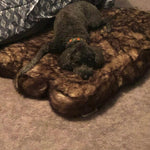 LaiFug 360  Memory Foam Dog Bed – Jumbo Faux Fur Pet Lounger