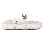 LaiFug 360  Memory Foam Dog Bed – Jumbo Faux Fur Pet Lounger