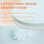 LaiFug Orthopedic Memory Foam Oval Dog Bed – Curved Bolster Support