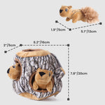 LaiFug Hidden Squirrel Plush Dog Toy – Interactive Hide and Seek Puzzle